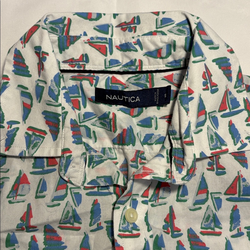 Small Light Weight Breezy Summer Pastel Sailboat All Over Print Short Sleeve Men